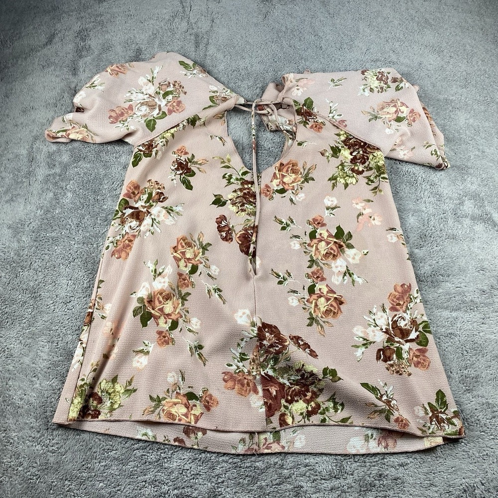 MOON‎ KISS Floral Off Shoulder Blouse Womens Small Pink
